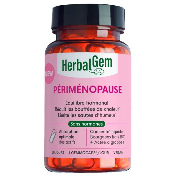 Herbalgem Gemmocaps Périménopause - Régule les Premiers Signes de Ménopause - 30 capsules