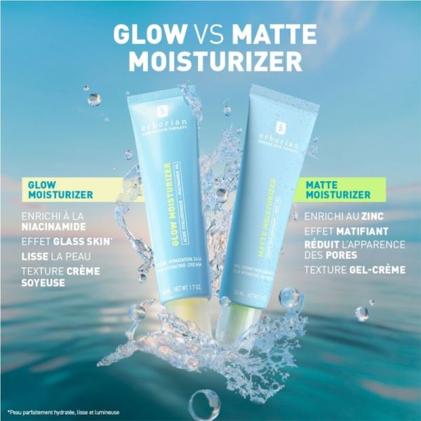 Erborian Glow Moisturizer 50 ml - Crème hydratante 24h effet glass skin