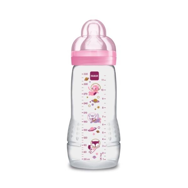 MAM Easy Active Biberon Espace Rose 6 mois et plus - 330ml