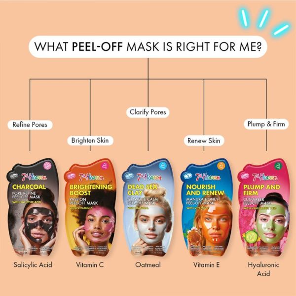 7th Heaven Masque Peel-off Passion et Vitamine C 1 Masque – Illumine et purifie la peau