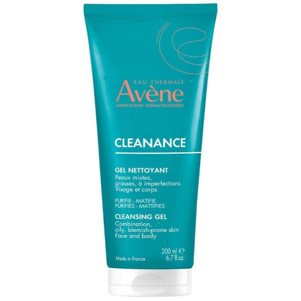 Avène Cleanance Gel Nettoyant - 200 ml - Nettoie et purifie les peaux grasses à imperfections