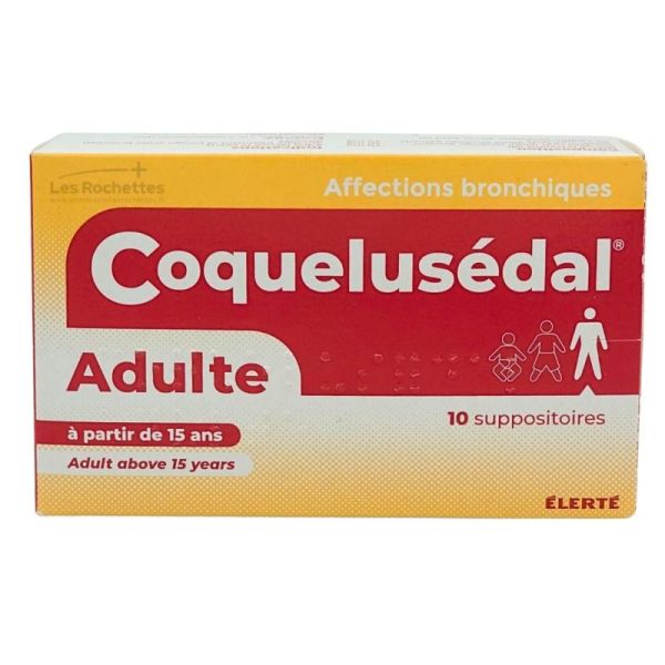 Coquelusédal Adulte - 10 suppositoires - Affections bronchiques