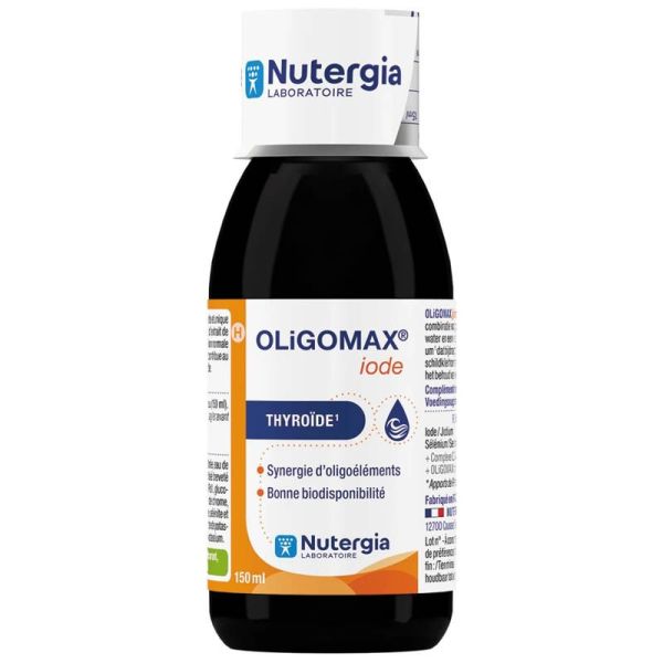 Nutergia Oligomax Iode - Régule les Hormones Thyroïdiennes - 150ml