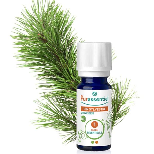 Puressentiel Huile Essentielle Pin Sylvestre Bio 5 ml – Libère les voies respiratoires, dynamise l'organisme et purifie l'air