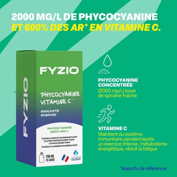 Gilbert Fyzio Phycocyanine Vitamine C 200ml – Vitalité et soutien immunitaire