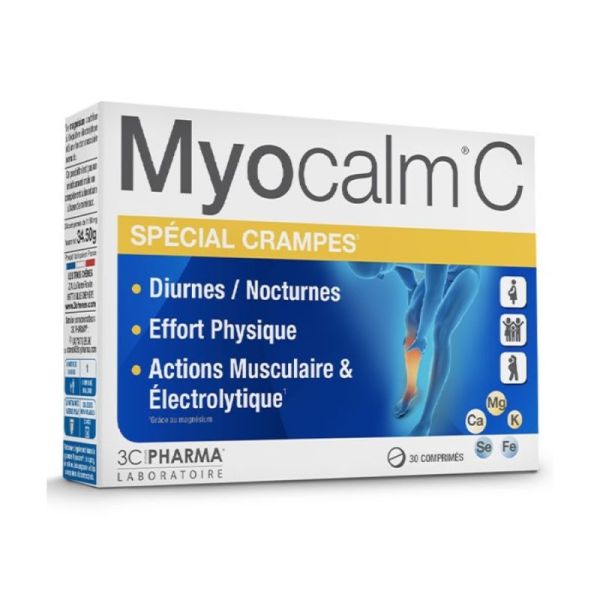 3C Pharma Myocalm C Spécial Crampes - 30 comprimés