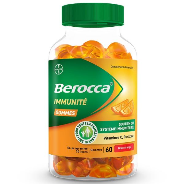 Berocca Gommes Immunité - 60 Gommes Orange