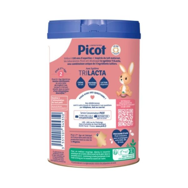 Picot TriLacta 2ème âge (6 à 12 mois) 800g – Répond aux besoins nutritionnels de bébé de 6 à 12 mois