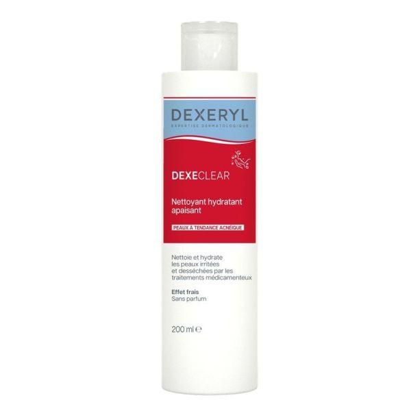 Dexeryl Dexeclear Nettoyant Hydratant Apaisant Peaux Grasses ou Acnéiques - 200ml