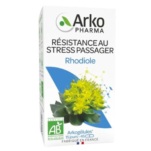 Arkopharma Arkogélules Rhodiole Bio - Résistance au Stress Passager - 45 Gélules