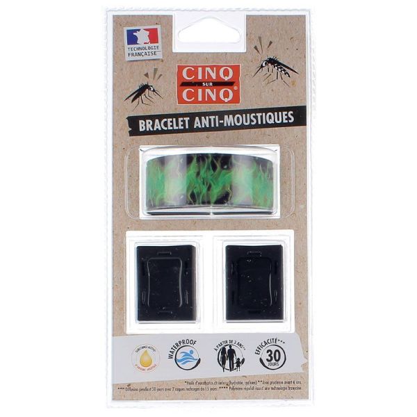 Cinq sur Cinq Bracelet anti-moustiques Sport  - Un bracelet + 2 recharges