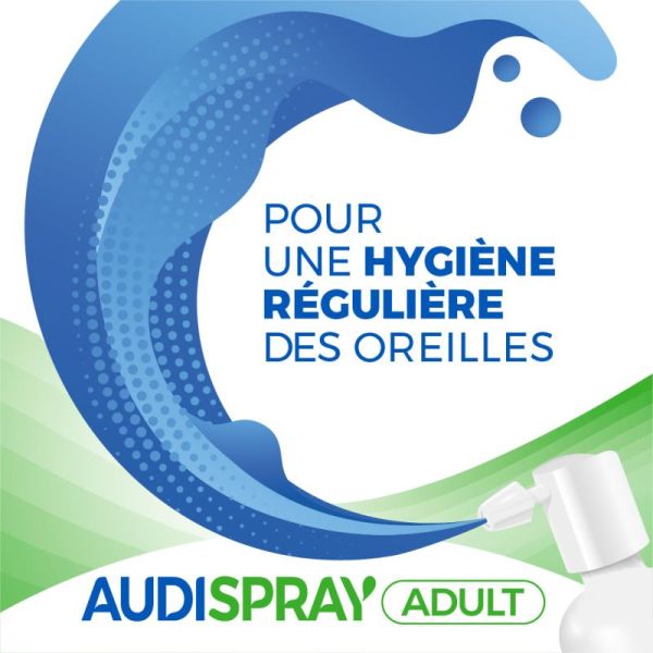 Audispray Adulte Hygiène de l'Oreille Lot de 2 x 50ml - Bouchon de Cérumen