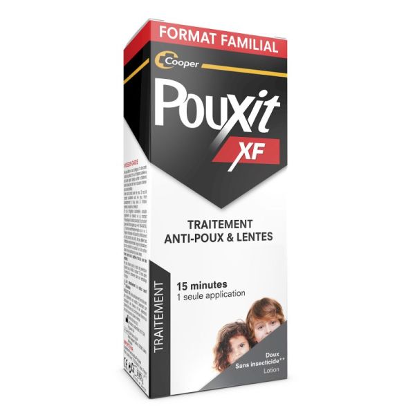 Pouxit Lotion Anti-Poux & Lentes - Lot de 2 x 200 ml - Élimination efficace sans insecticide