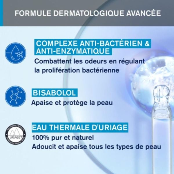 Uriage Déodorant Douceur - 50 ml - 24h Anti-Odeurs Peaux Sensibles