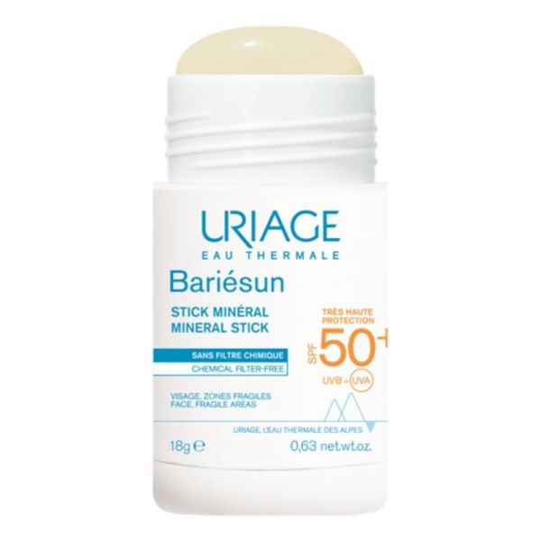Uriage Bariésun Stick Minéral SPF50+ - 18g - Peaux sensibles et intolérantes