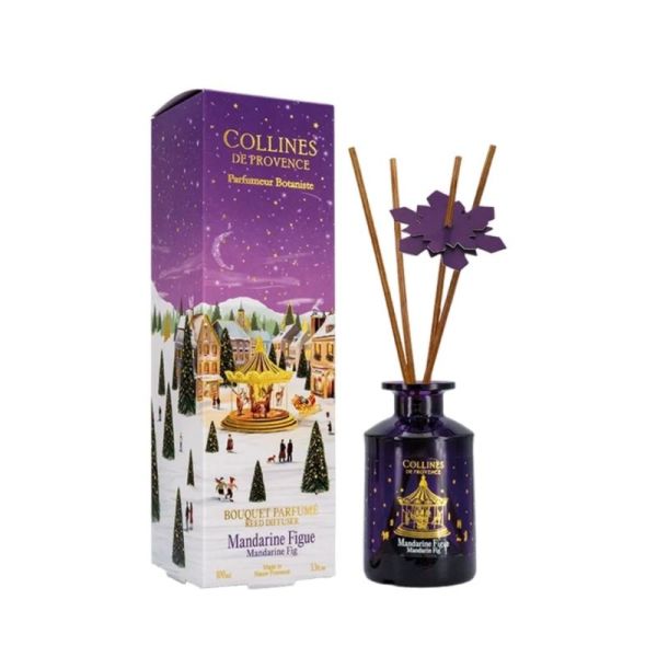 Collines de Provence Bouquet Parfumé Mandarine Figue 100 ml - Parfum d'ambiance aux notes fruitées