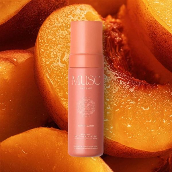 Musc Intime Hot Peach Mousse Nettoyante Intime 150ml – Hygiène intime douce