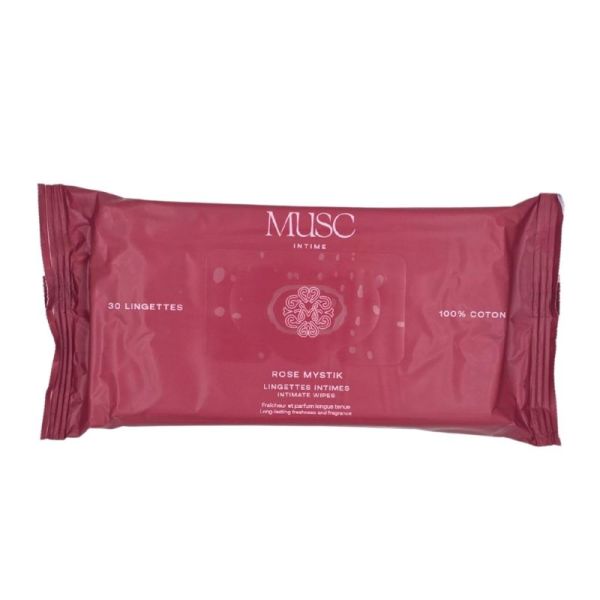 Musc Intime Rose Mystik 30 lingettes intimes - Douceur et fraîcheur au quotidien