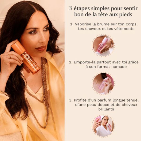 Musc Intime Brume All Over Corps & Cheveux à l’Amber Flower Flacon 100 ml – Voile parfumé chaud et hydratation