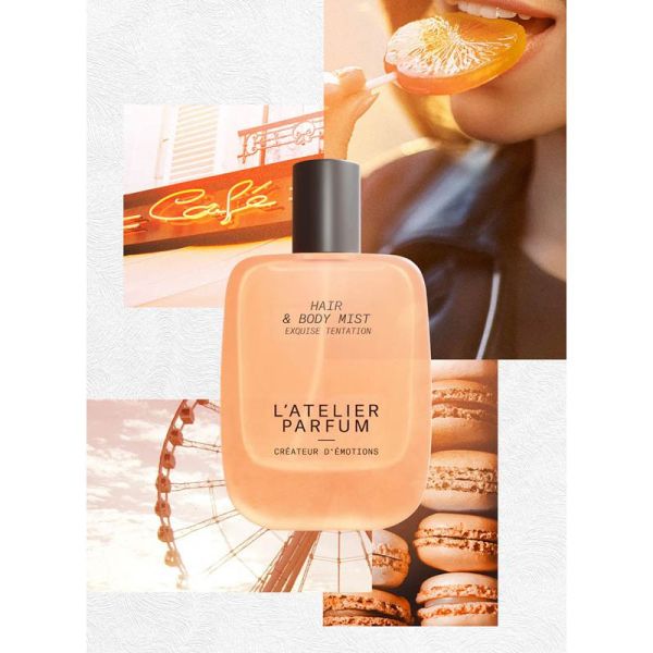 L'Atelier Parfum Exquise Tentation 50ml - Brume Parfumée Gourmande pour Corps et Cheveux