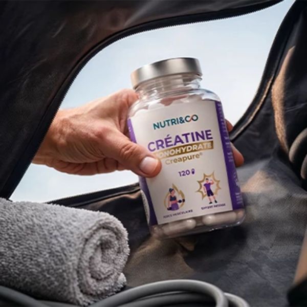 Nutri&Co Créatine Gélules 120 Gélules – Force musculaire et performance physique