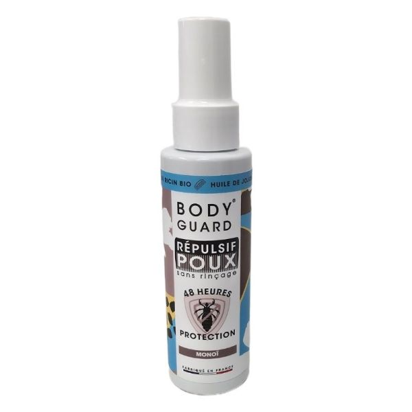 Bodyguard Répulsif Anti-poux Parfumé - 100ml - Senteur Monoï Sans rinçage Protection 48h - Protège et Parfume