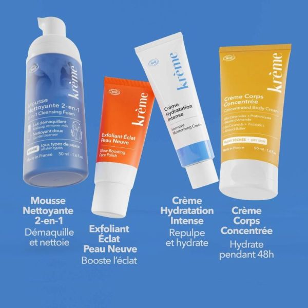 Krème Kit Best-Sellers Voyage - 4 Soins Visage & Corps Format Voyage