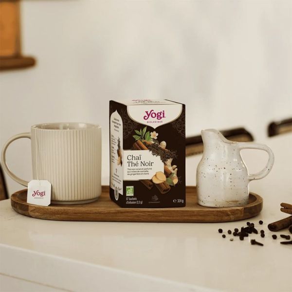 Yogi Tea Chaï Thé Noir 17 sachets – Infusion épicée