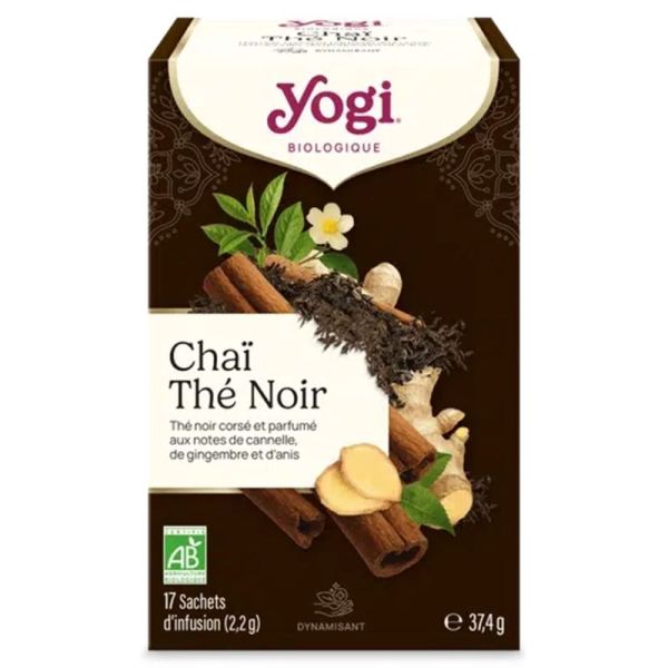 Yogi Tea Chaï Thé Noir 17 sachets – Infusion épicée