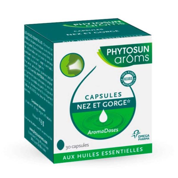 Phytosun Arôms Aromadoses Nez et Gorge 30 Capsules