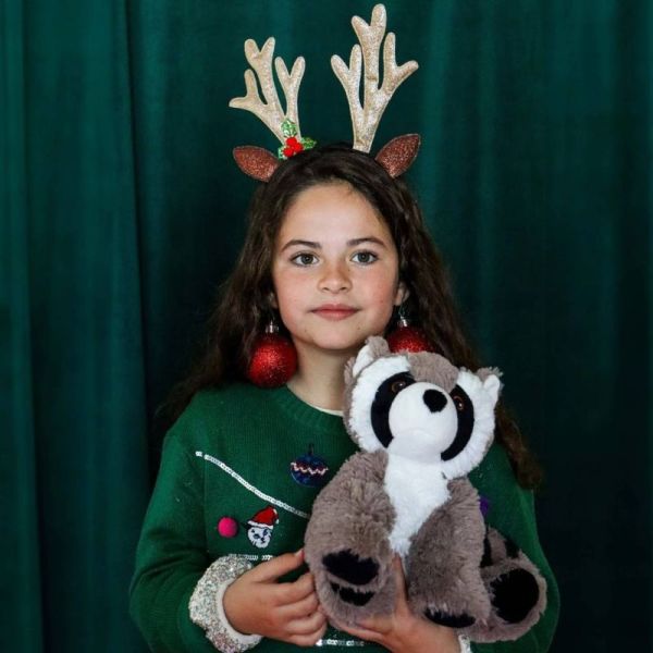 Soframar Warmies Bouillotte Peluche Raton Laveur 30 cm - Chaleur réconfortante et apaisante
