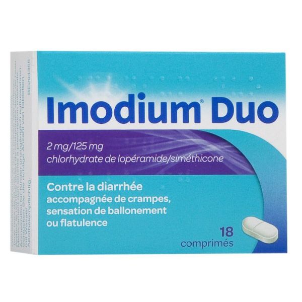 Imodium Duo 12 comprimés - Lopéramide