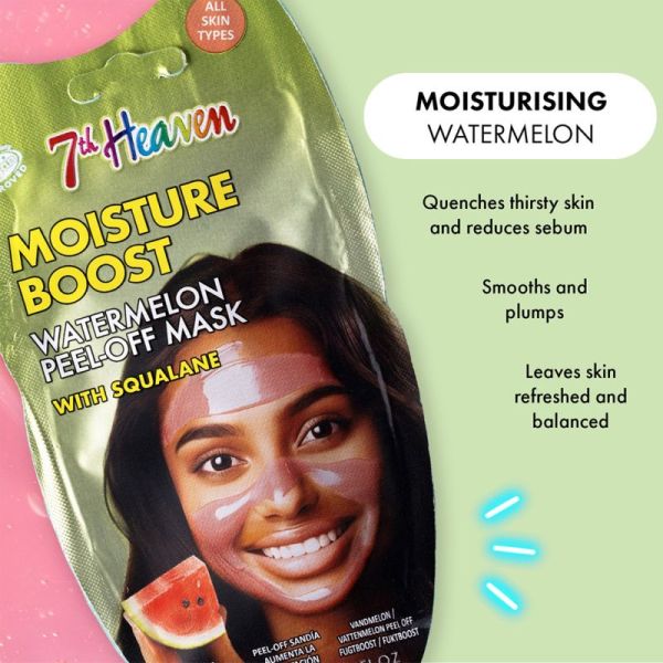7th Heaven Masque Peel-off à la Pastèque et Squalane 1 Masque – Hydrate et rafraîchit