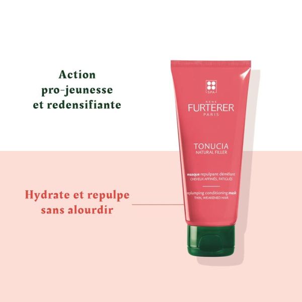 René Furterer Tonucia Masque Repulpant Démêlant Natural Filler - 100 ml - Cheveux Affinés et Fatigués