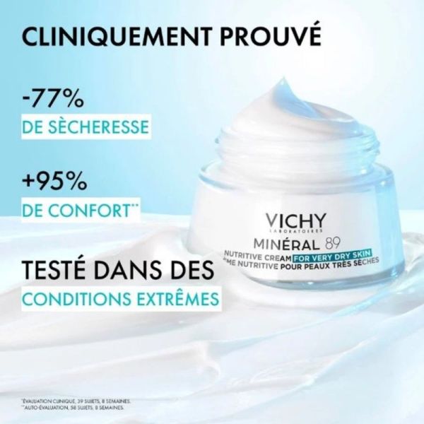 Vichy Minéral 89 Nutrilogie Crème Nutritive 50 ml - Répare la barrière cutanée