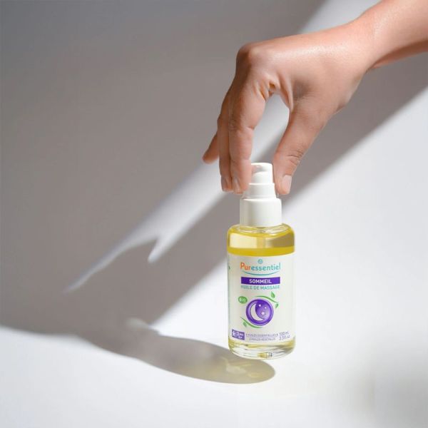 Puressentiel Sommeil Huile de Massage Lavande-Néroli Bio 100 ml – Favorise la relaxation et un sommeil serein