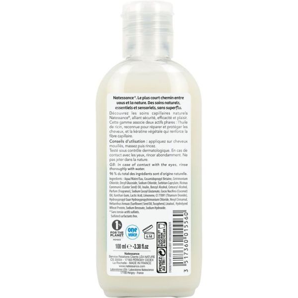 Natessance Shampooing Réparateur Fortifiant Ricin 100 ml