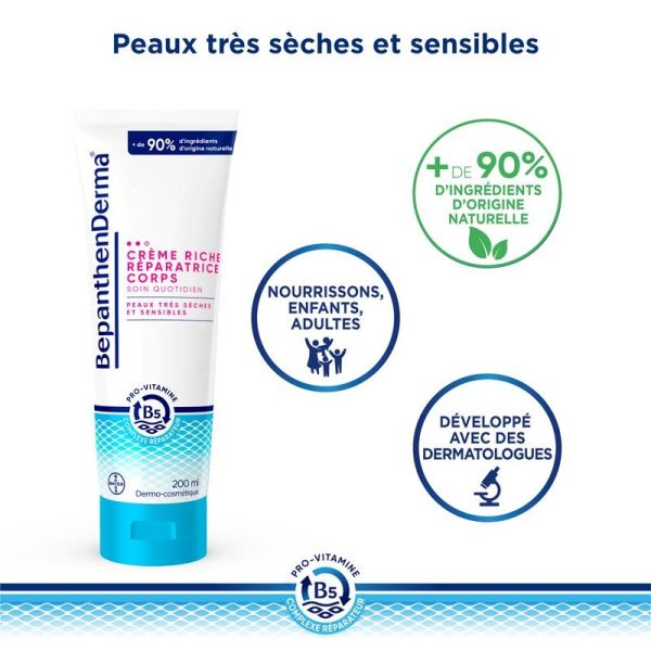 Bepanthen Derma Crème Riche Réparatrice Corps 200 ml