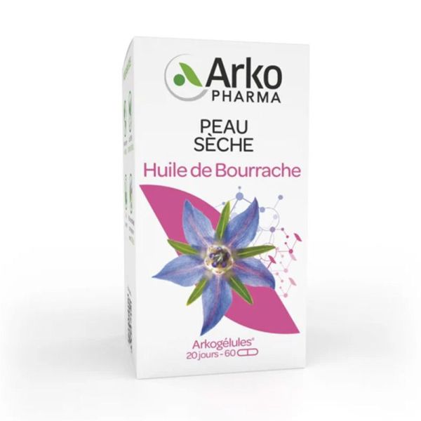 Arkopharma Arkogélules Peau Sèche Huile de Bourrache - 60 gélules