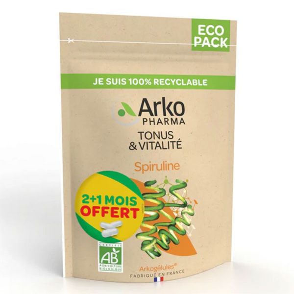 Arkopharma Arkogélules Spiruline Bio - 270 gélules - Tonus et Vitalité