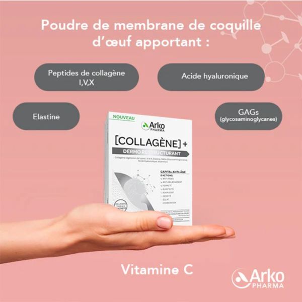 Arkopharma Collagène + Dermo Restructurant 60 Gélules – Fermeté et éclat