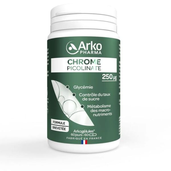 Arkopharma Arkogelules Chrome Picolinate 60 Gélules – Glycémie normale et sucre