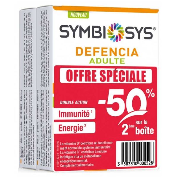 Biocodex Symbiosys Defencia Adulte Lot de 2 x 30 Gélules