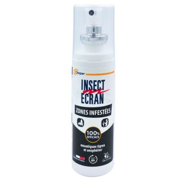 Cooper Insect Ecran Zones Infestées Spray Répulsif Anti-Moustiques 50ml - Protection maximale en milieux extrêmes dès 2 ans