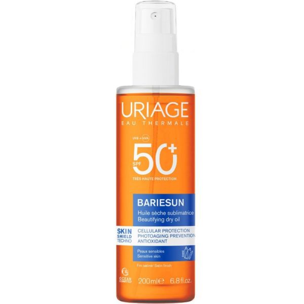 Uriage Bariésun Huile Sèche Sublimatrice SPF 50+ 200ml – Très haute protection et éclat