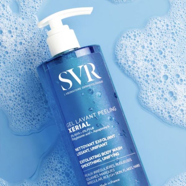 SVR Xerial Gel Lavant Peeling 400ml – Anti-rugosités et éclat