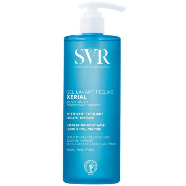 SVR Xerial Gel Lavant Peeling 400ml – Anti-rugosités et éclat