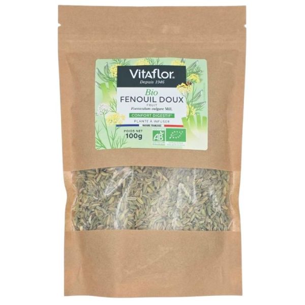 Vitaflor Bio Fenouil Doux 100 g - Confort digestif et réduction des ballonnements
