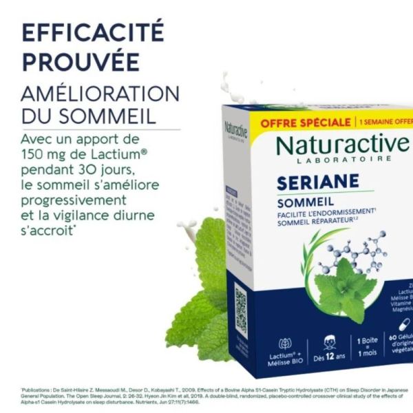 Naturactive Seriane Sommeil Offre spéciale 60 gélules - Endormissement et sommeil