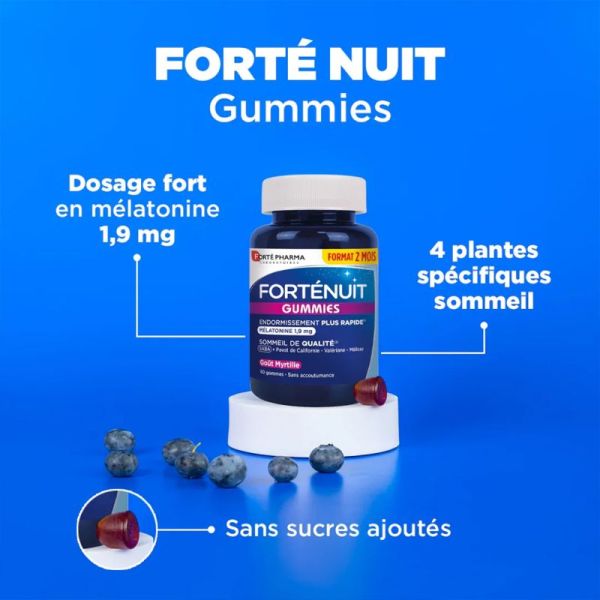 Forté Pharma Forténuit - 30 gummies - Endormissement rapide et sommeil réparateur